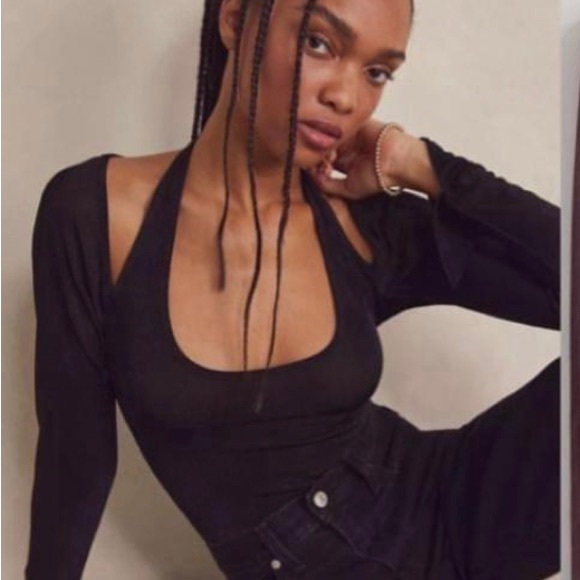 Free People Beautiful bodysuit size M/L 95% polyester 5% spandex - Picture 1 of 5